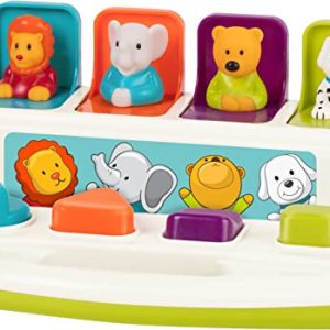 Battat Pop-Up Pals Baby Toy, Learning Infant Toys for Sorting Colors and Animals, Pop-Up Toys for Babies 18+ Months