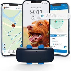 Tractive GPS Tracker for Dogs – Waterproof, GPS Location & Smart Pet Activity Tracker, Unlimited Range, Works with Any Collar (Midnight Blue)